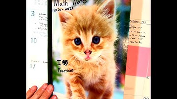 Setting up your Math Notebook