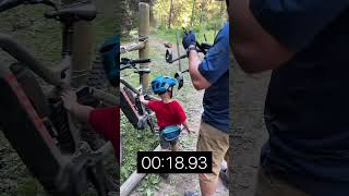 Third trimester, mid-trail bike swap? No problem.