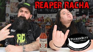 We review REAPER RACHA from Puckerbutt Pepper Company || heavy metal hot sauce