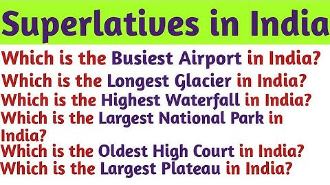 Superlatives in India quiz || India quiz || General knowledge || Just GK