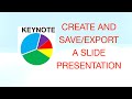 KEYNOTE - HOW TO CREATE AND SAVE A PRESENTATION #keynote #transitions