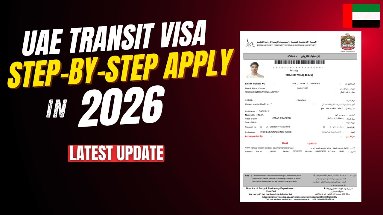How to Apply UAE Transit Visa for INDIANS in 2026 | DUBAI Transit Visa ...
