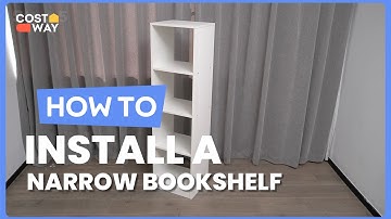 How to Install the 5 Tiers 4-Cube Narrow Bookshelf with Anti-Tipping Kits | CB10446 #costway #howto