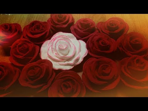 Розы из ватных дисков своими руками мастер класс пошагово