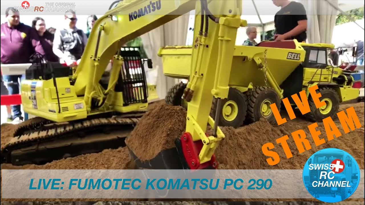 live-fumotec-rc-komatsu-pc-290-excavator-youtube