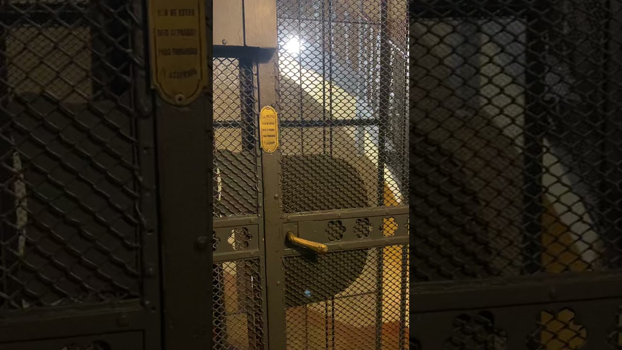 Antique Elevator in Barcelona Spain