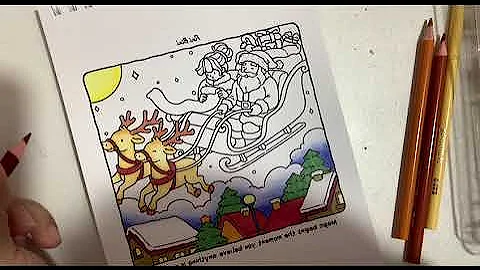 Instructions for coloring Santa Claus part 74