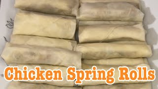 Chicken Spring Rolls | Home Made Spring Rolls | Make and  in the Freezer