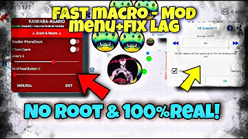 Agario TUTORIAL- ZOOM MOD MENU+FAST MACRO+FIX LAG & SOLO TAKEOVER!