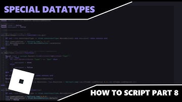 Part 8 Special Datatypes - How To Script In Roblox
