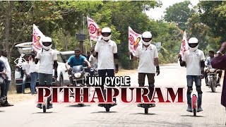 #janasenaparty #pithapuram || lo unicycle ride pracharam ||