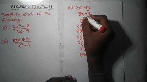 Lesson:Algebraic Fractions(Grade 10-12)
