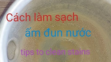 Mẹo làm sạch vết cáu bẩn trong ấm đun nước siêu nhanh - Tips to clean stains in the kettle