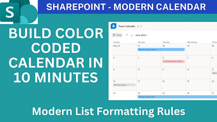 SharePoint Online Color Coded Calendar (Modern List View/Rules)