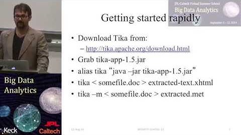 Caltech-JPL School on Big Data Analytics Day 2 Lecture 7