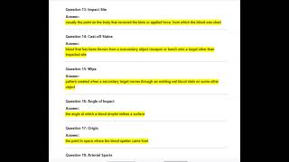 FREE SCIENCE AND STUDY GAMES ABOUT BLOODSPATTER EXAM QUESTIONSActual Qs and Ans Expert