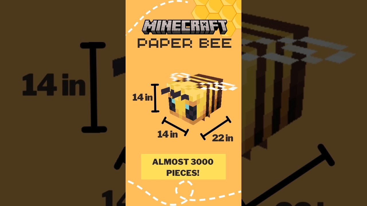 SaucyTango on X: I was bored so I made bees~ 🐝 #Minecraft #papercraft #bee   / X