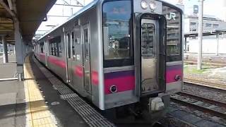 JR東日本 奥羽本線 701系N34編成+N103編成 秋田駅発車