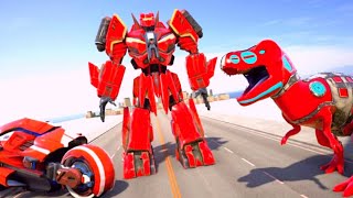 Super Hero Dino Robot Bike Transform City Rescue Mission #359 Android Gameplay By Games Zone screenshot 4