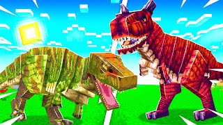 TREX vs GIANT DINOSAURS in MINECRAFT!