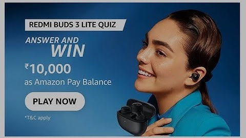 |:|Amazon Redmi Buds 3 Lite Quiz Answer |:| by the Math & gk quiz |:|