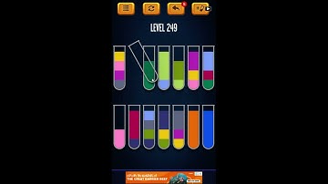 Water Sort Puzzle - Color Liquid Sorting Game Level 249 Solution