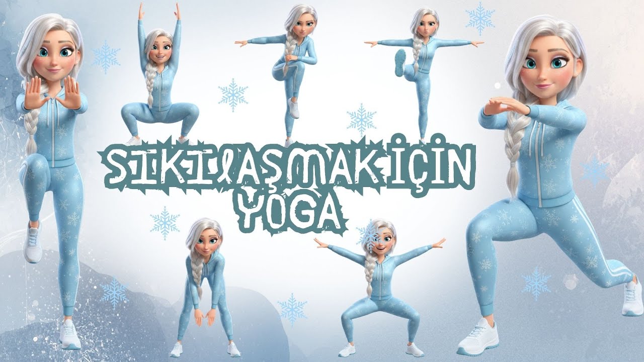 Çocuklar İçin Esneklik Yogası | Elsa ile Ev Egzersizi | 3-8 Yaş