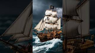 Epic Miniature Pirate Ship Adventure at Sea #shorts #miniature #pirates #sea #viral
