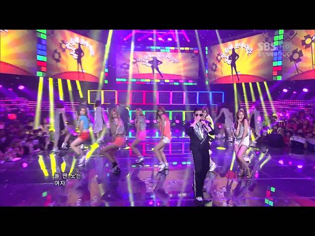 [Full HD Live] PSY (Ft.KARA,Sistar,AS)  - GANGNAM STYLE (Jul 29,12) class=