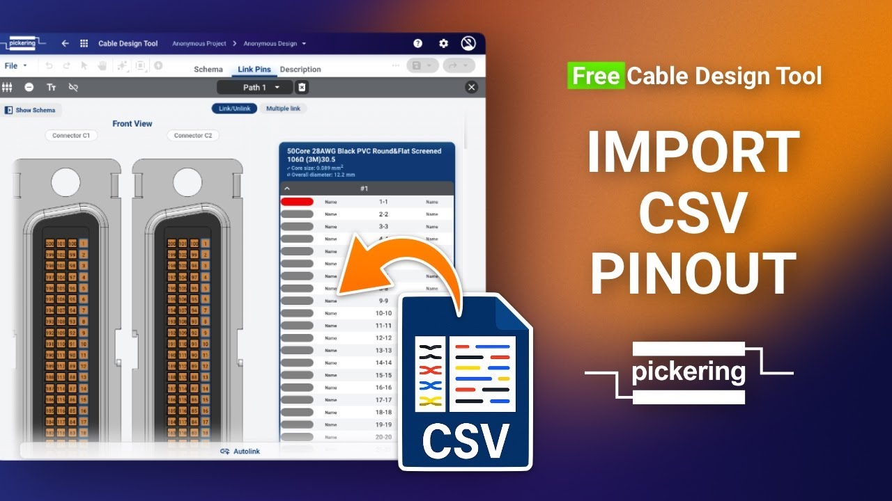 How to Import Pinouts Using a CSV File | Cable Design Tool Tutorial ...