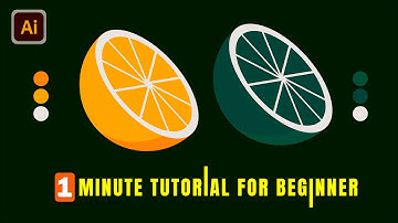 Orange tutorial in Adobe Illustrator   1 minute tutorial for beginner