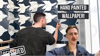 I hand painted my bathroom wallpaper | REISSUED