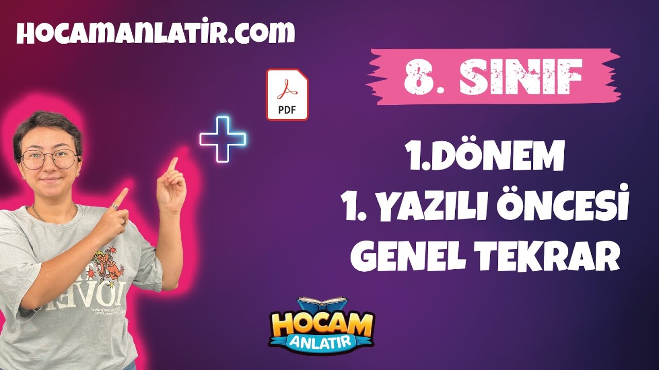 8. Sınıf İngilizce - 1. Dönem 1. Yazılı Genel Tekrar