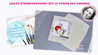 [TUTO - SCRAP] Carte danniversaire le temps des pommes avec Kit doutils dembossage StampinUp