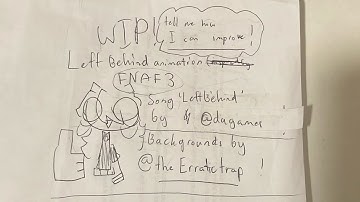 Bad ‘left behind’ animation WIP, song by @dagames and backgrounds by @theErratictrap (FNAF3)