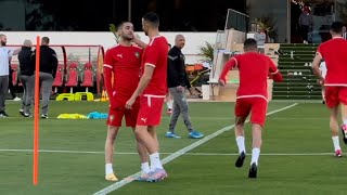 في أجواء إيجابية.. المنتخب المغربي يجري حصة تدريبية قبل مواجهة البرازيل.. وحكيمي يتدرب وحيدا للإصابة