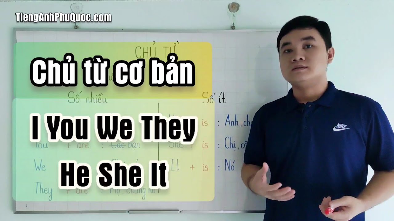 #228 Chủ từ Tiếng Anh : I You We They He She It | Tiếng Anh Phú Quốc
