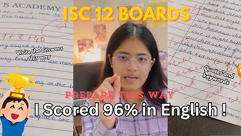 How I scored 96% in English in ISC 12 💯  | Follow this strategy! | BEST TIPS AND TRICKS