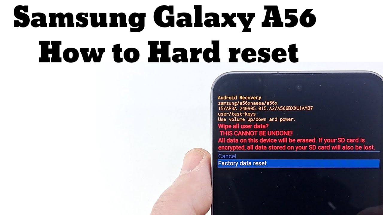 How to hard reset Samsung Galaxy A56 & A36 - YouTube