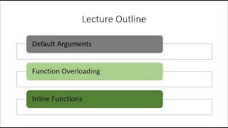 Default Arguments, Function Overloading, and Inline Functions  (Part 2)