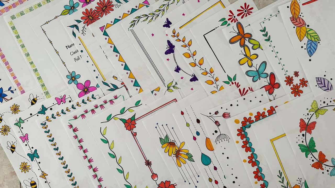 35 Easy cover page designs/Assignments Front page design/ Border design ...