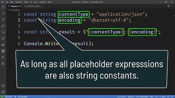 C# 10: Constant Interpolated Strings (Quick Vid)