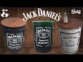 Mesa de tambor com tampo de madeira porta iluminação LED rodinhas marca Jack Daniels N.07 Honey TOP