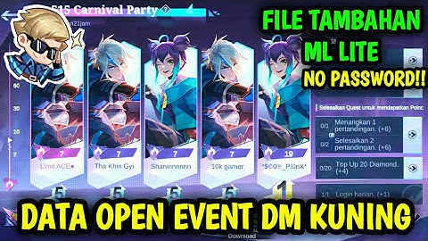 Data Open Event Diamond Kuning 515 | File Tambahan ML Lite