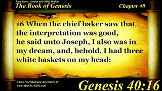 Genesis Chapter 40 - Bible Book 01 - The Holy Bible KJV Read Along Audio/Video/Text