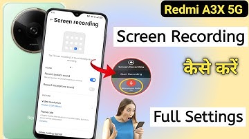 Redmi A3x 5g Screen Recording Kaise Kare || How To Record Screen Record In Redmi A3x  5g