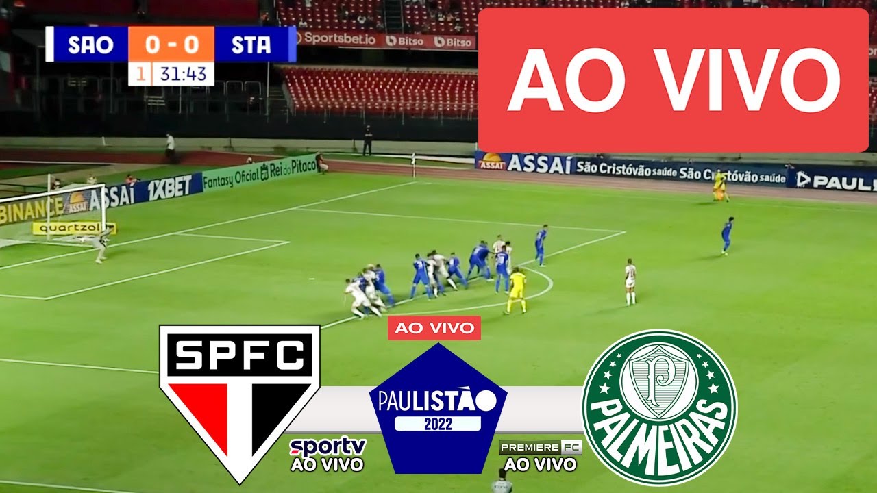 SÃO PAULO X PALMEIRAS AO VIVO COM IMAGENS - JOGO DE HOJE - ASSISTA AGORA! 