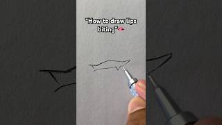 How To Draw Lips Biting