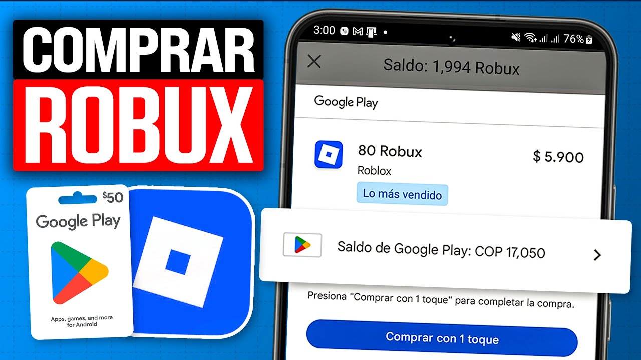 Cómo Comprar Robux con Tarjeta Google Play (2026)