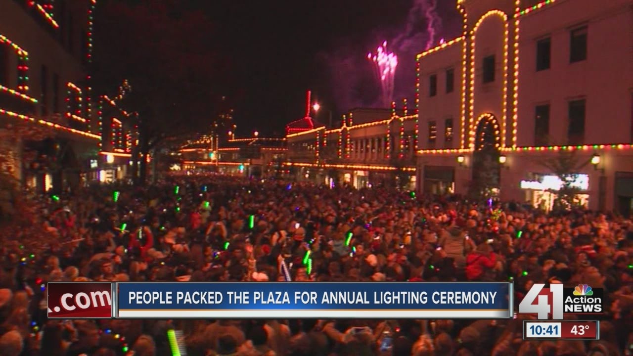 People packed the Plaza for Lighting Ceremony YouTube